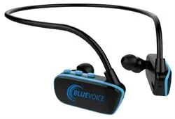 נגן לשחייה MP3 עמיד במים Blue Voice עם קליפ טעינה